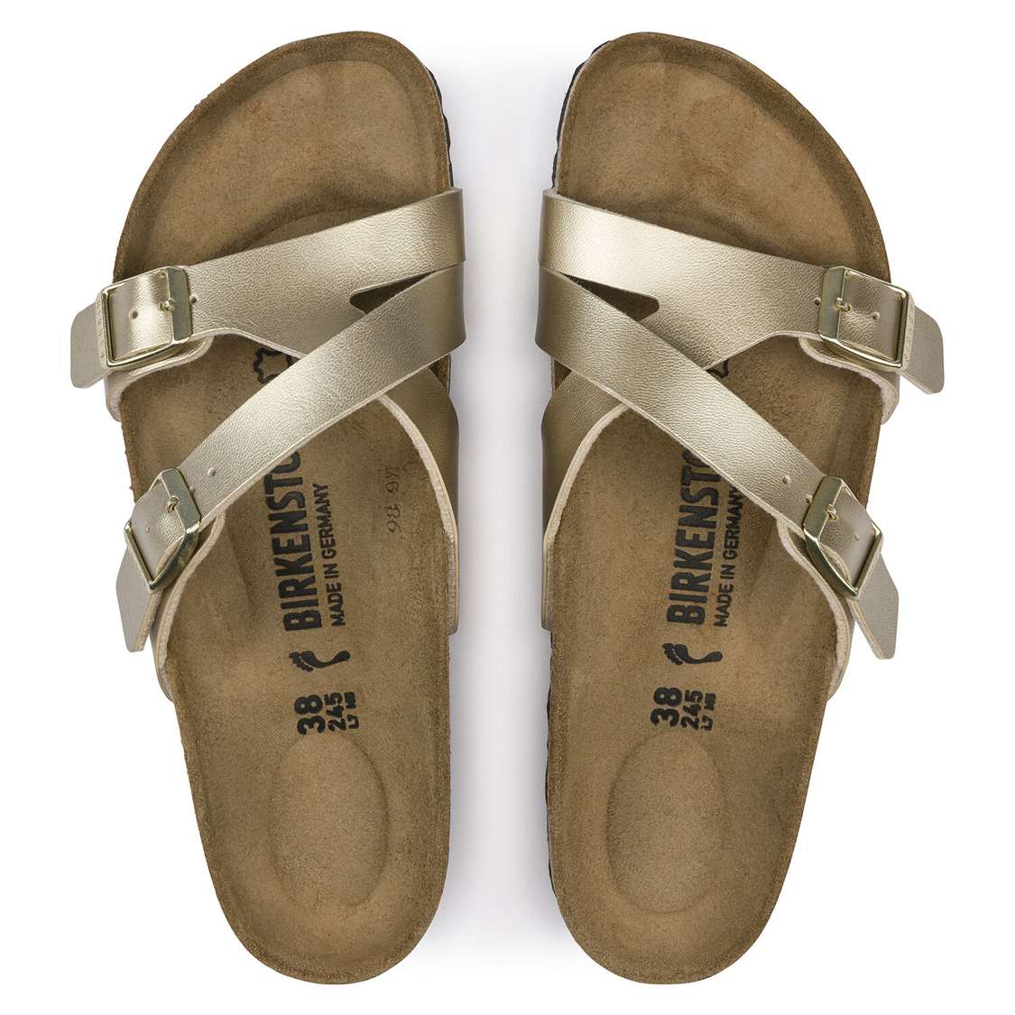 Birkenstock Yao Birko-Flor Multi Strap Sandals Gold | ibfzgxv6exx