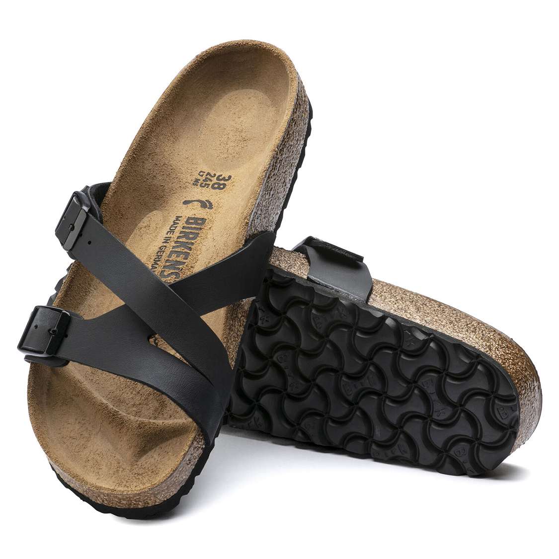 Birkenstock Yao Birko-Flor Multi Strap Sandals Black | v4YyavlgKdv