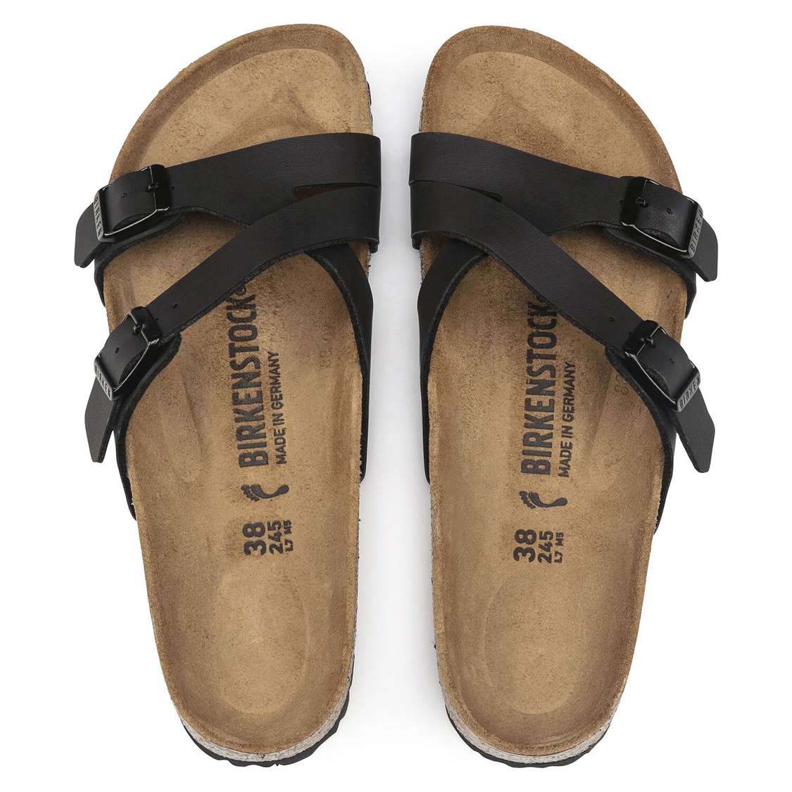 Birkenstock Yao Birko-Flor Multi Strap Sandals Black | v4YyavlgKdv