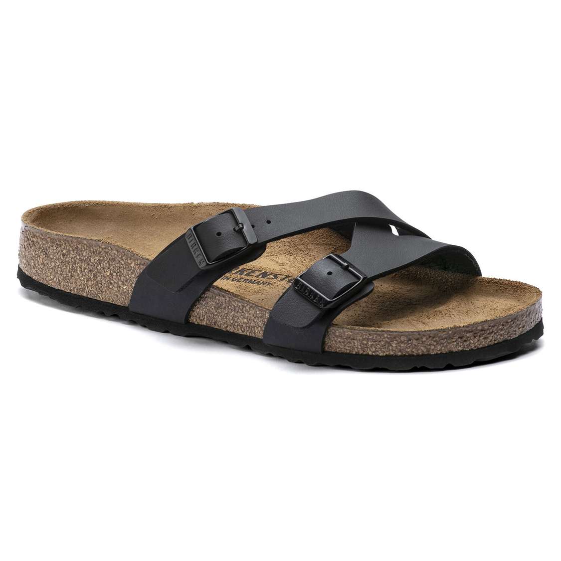 Birkenstock Yao Birko-Flor Multi Strap Sandals Black | v4YyavlgKdv