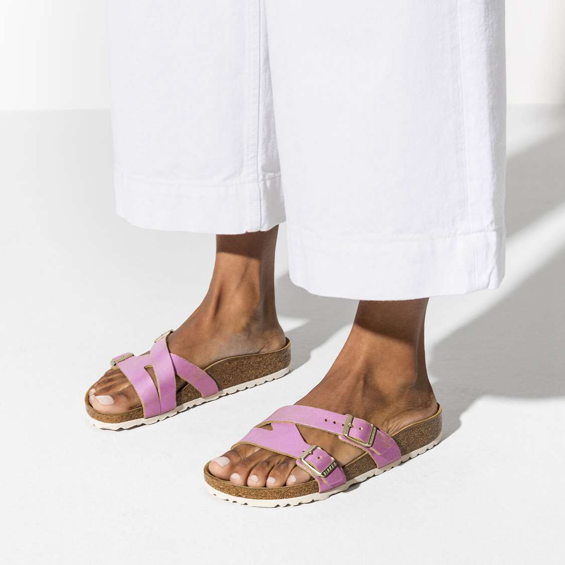 Birkenstock Yao Leather Multi Strap Sandals Wash Pink | zzt3GBKzyoq