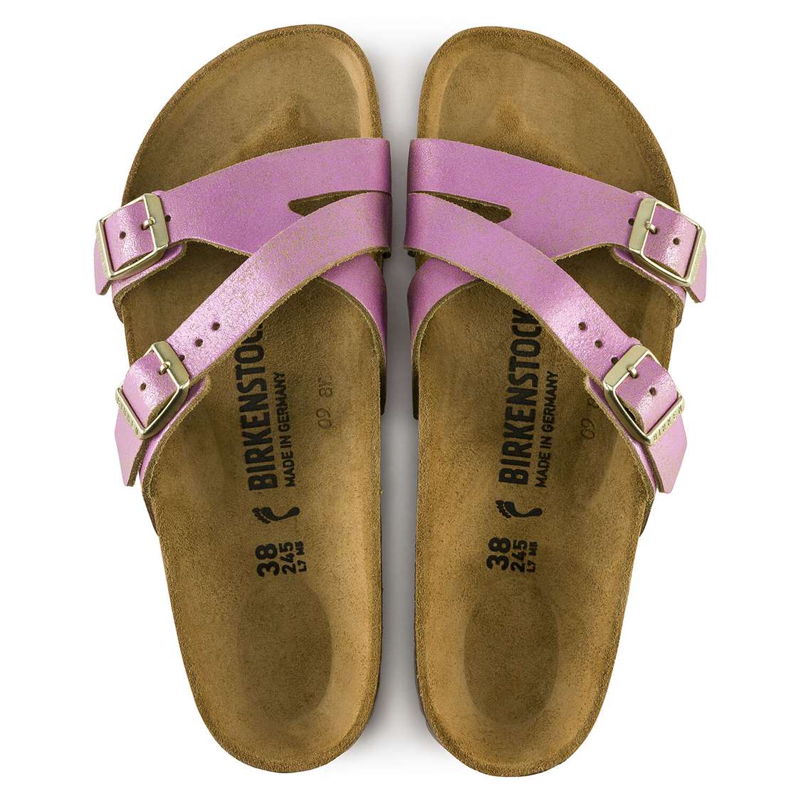 Birkenstock Yao Leather Multi Strap Sandals Wash Pink | zzt3GBKzyoq