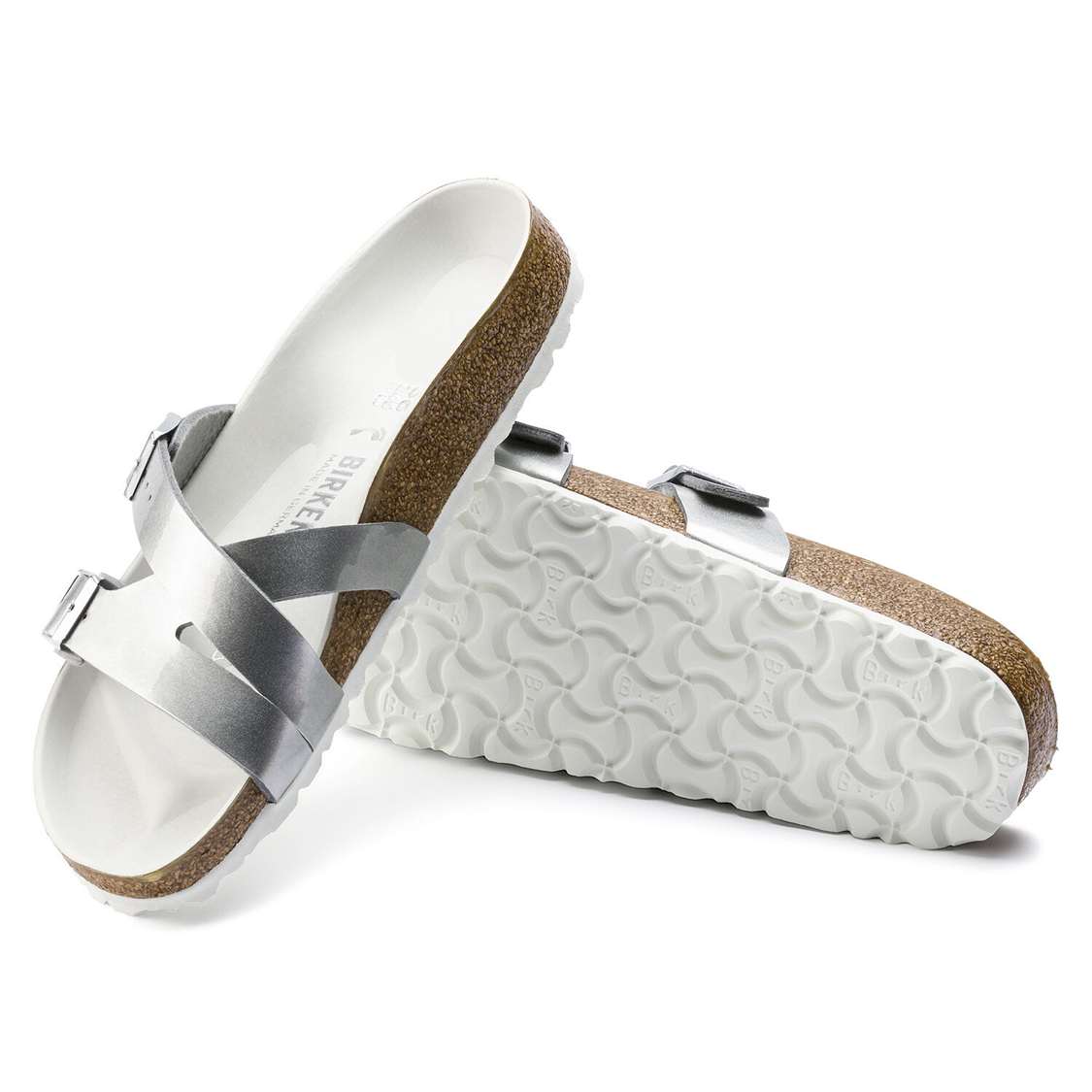 Birkenstock Yao Lux Birko-Flor Multi Strap Sandals Silver | 4urqfDbfJ8J