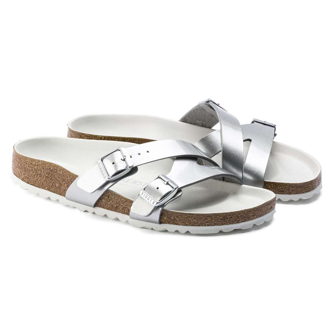 Birkenstock Yao Lux Birko-Flor Multi Strap Sandals Silver | 4urqfDbfJ8J