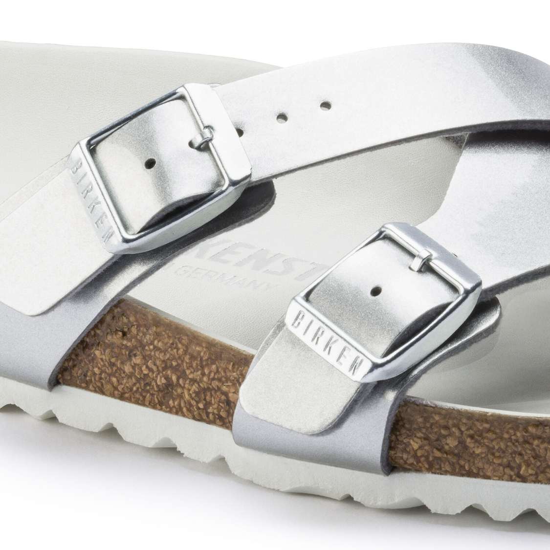 Birkenstock Yao Lux Birko-Flor Multi Strap Sandals Silver | 4urqfDbfJ8J