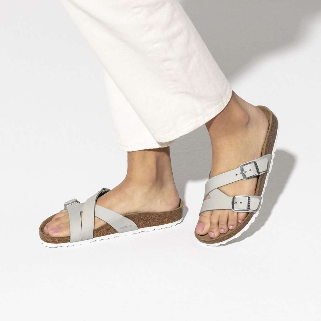 Birkenstock Yao Nubuck Leather Multi Strap Sandals Blue | QsqgNjbvToh