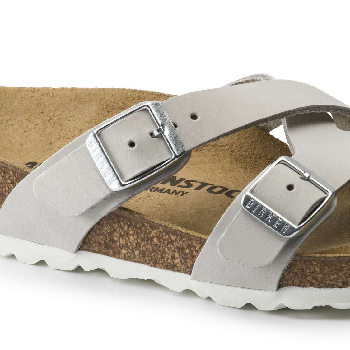 Birkenstock Yao Nubuck Leather Multi Strap Sandals Blue | QsqgNjbvToh