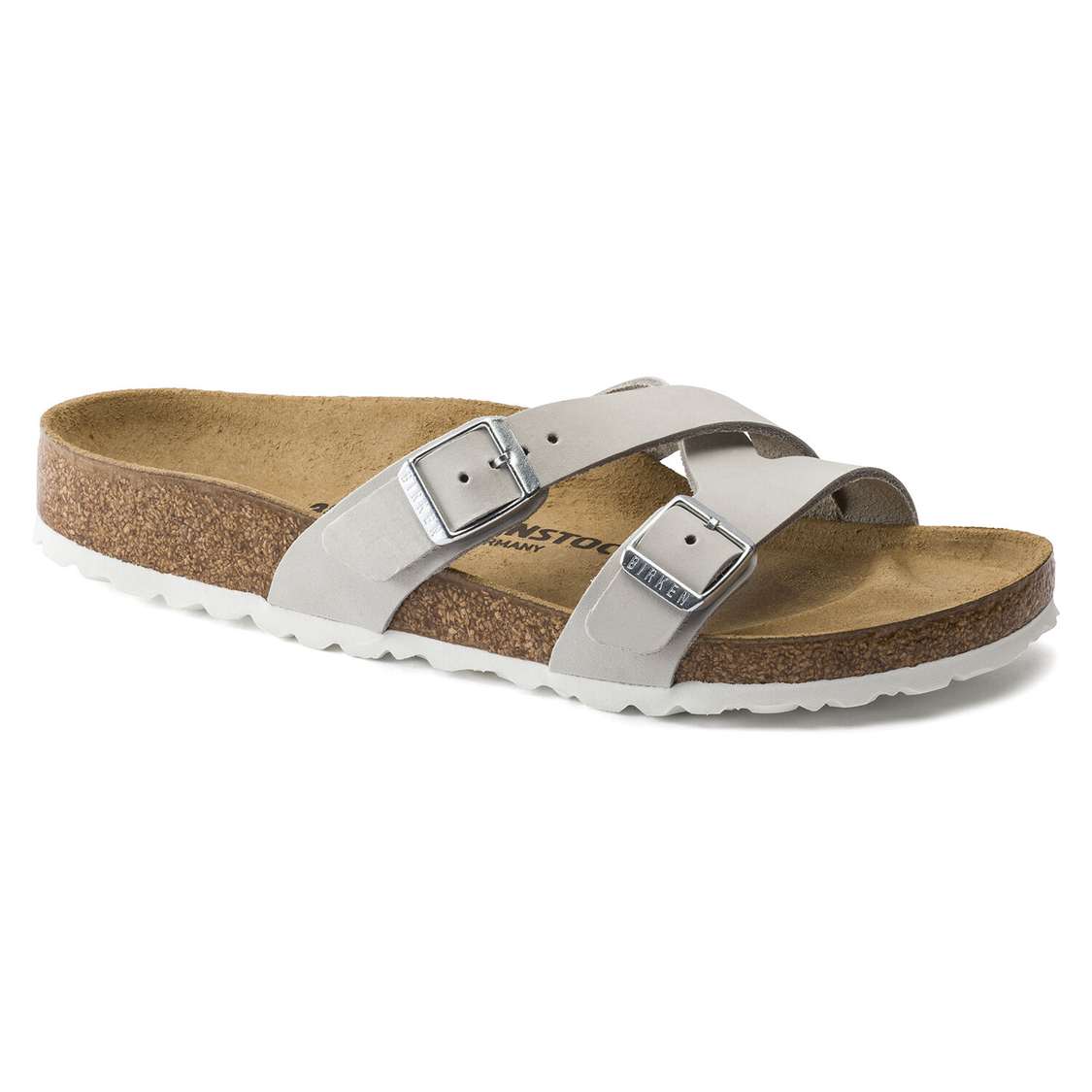 Birkenstock Yao Nubuck Leather Multi Strap Sandals Blue | QsqgNjbvToh