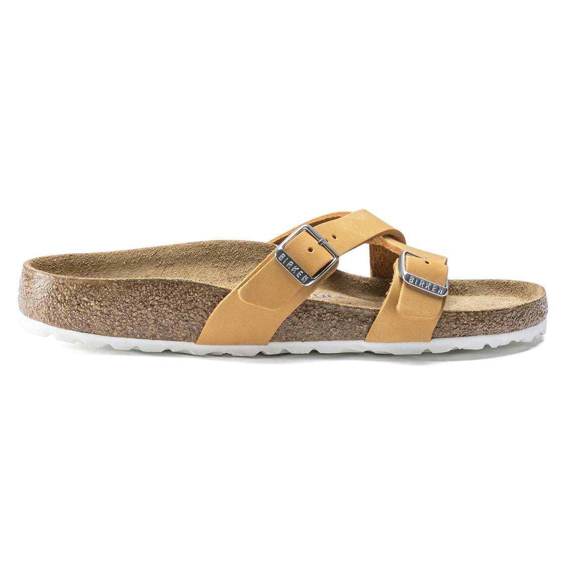 Birkenstock Yao Soft Footbed Nubuck Leather Multi Strap Sandals Apricot | PzeRzwmWeOD