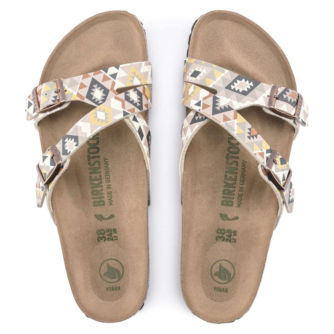 Birkenstock Yao Vegan Birko-Flor Multi Strap Sandals Brown | DwKnUNyDXXy