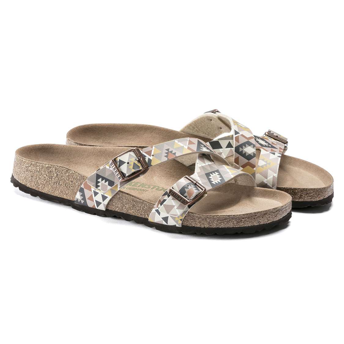 Birkenstock Yao Vegan Birko-Flor Multi Strap Sandals Brown | DwKnUNyDXXy