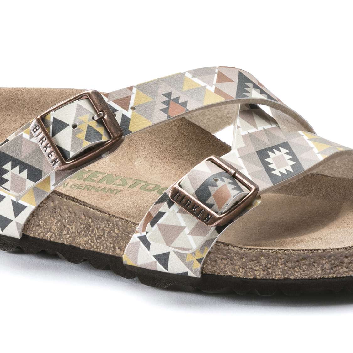 Birkenstock Yao Vegan Birko-Flor Multi Strap Sandals Brown | DwKnUNyDXXy