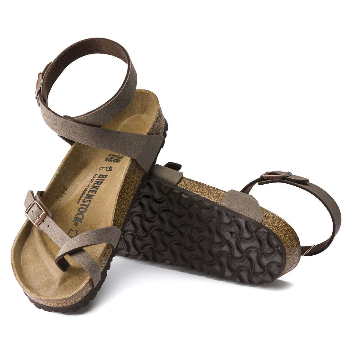 Birkenstock Yara Birkibuc Ankle Strap Sandals Yellow | onBwhvu8Tsg