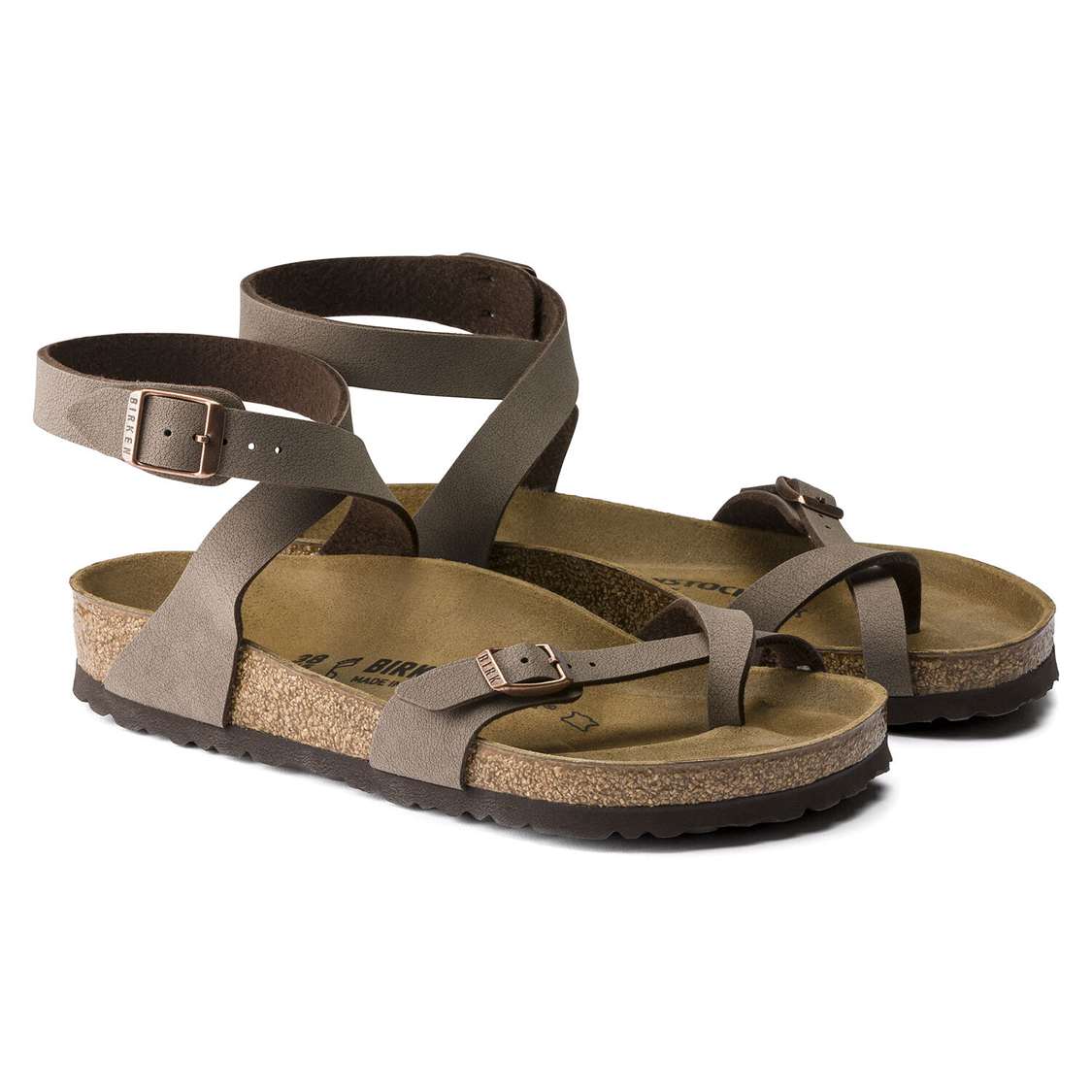 Birkenstock Yara Birkibuc Ankle Strap Sandals Yellow | onBwhvu8Tsg