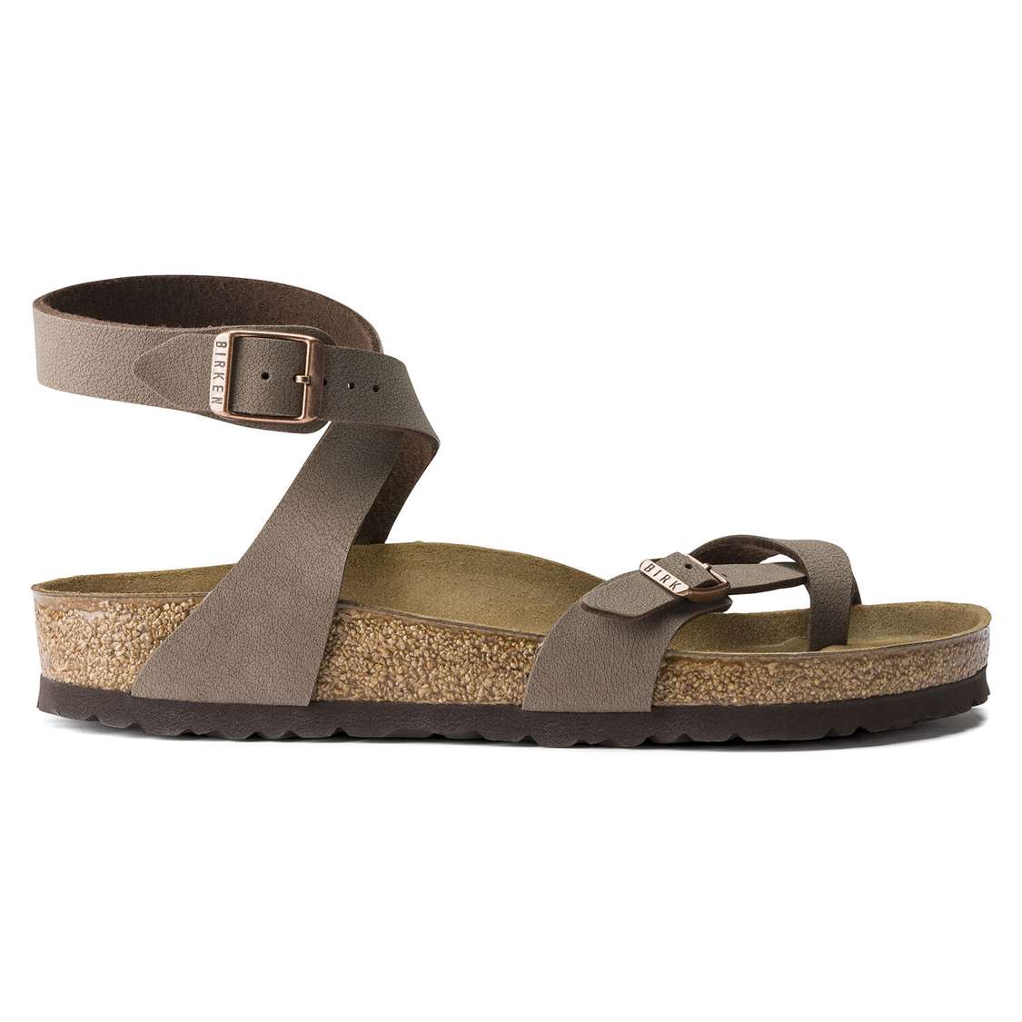 Birkenstock Yara Birkibuc Ankle Strap Sandals Yellow | onBwhvu8Tsg