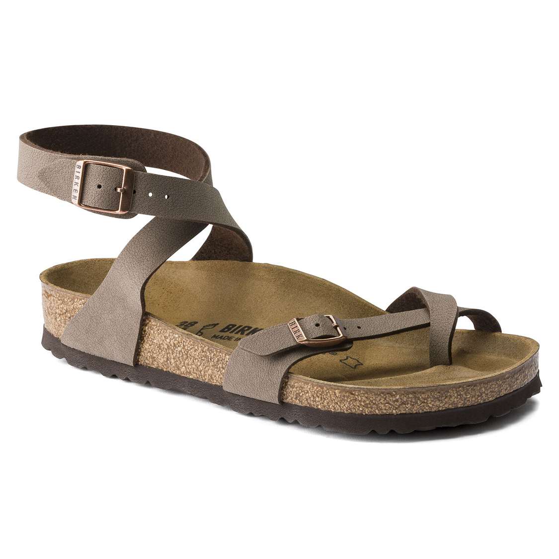 Birkenstock Yara Birkibuc Ankle Strap Sandals Yellow | onBwhvu8Tsg