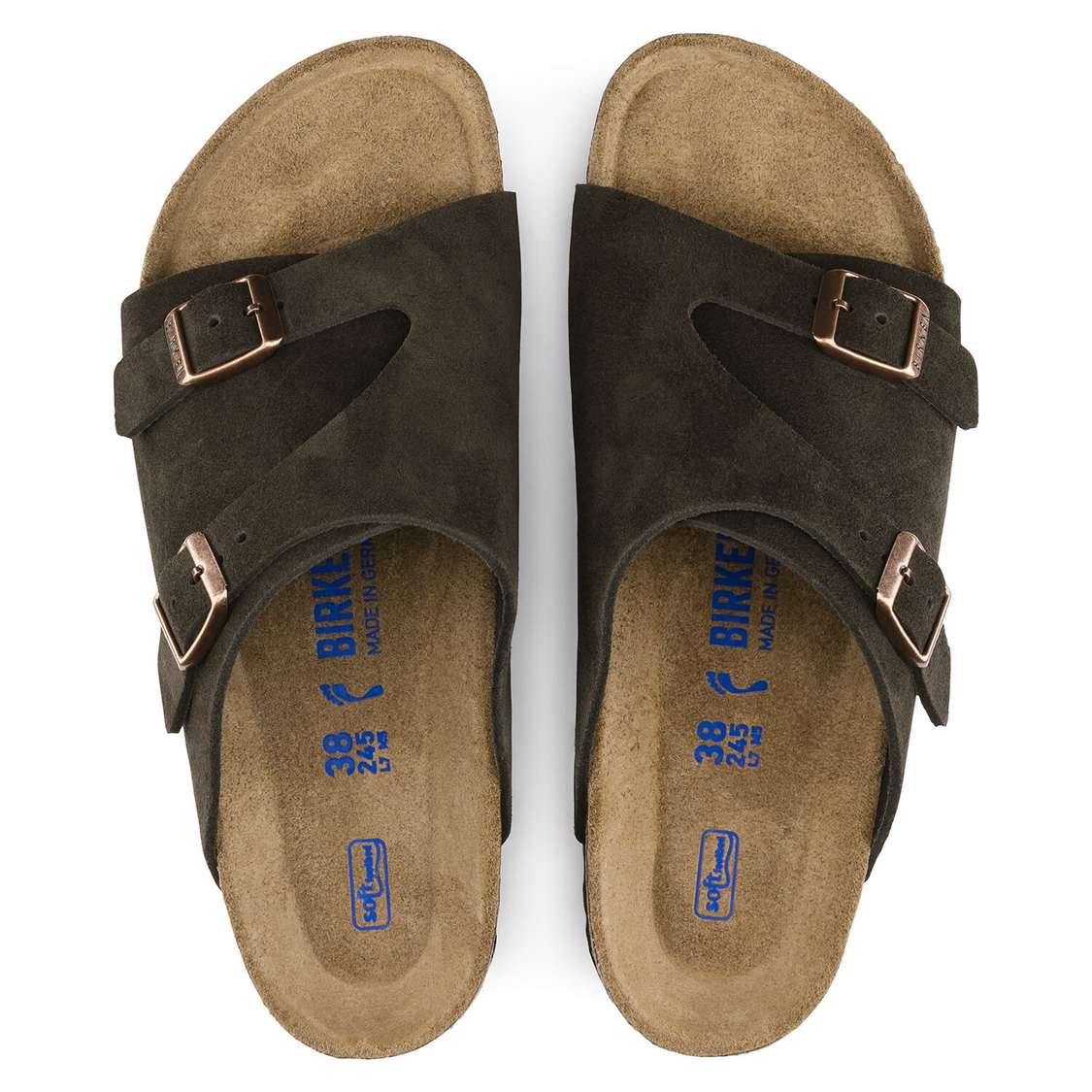 Birkenstock Zürich Soft Footbed Suede Leather One Strap Sandals Yellow | xeykRR8lXB8