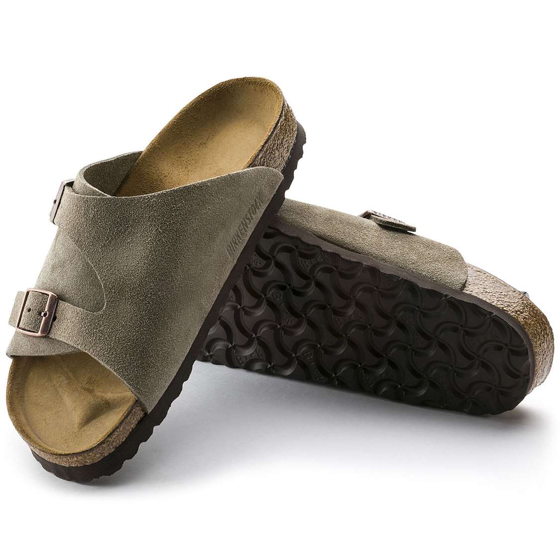 Birkenstock Zürich Suede Leather One Strap Sandals Brown | AsNqzQpE8T6