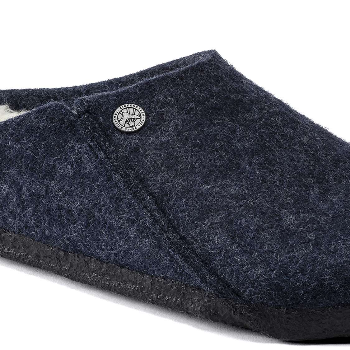 Birkenstock Zermatt Wool Felt Clogs Dark Blue | IH6AdSoMkZZ