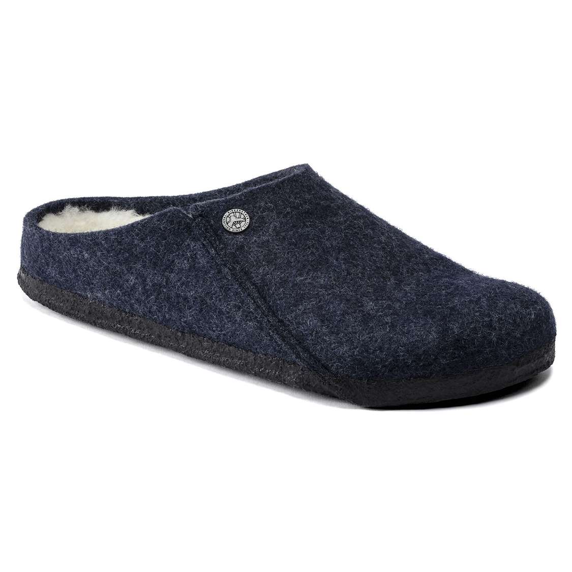 Birkenstock Zermatt Wool Felt Clogs Dark Blue | Tue6oPPqCwD