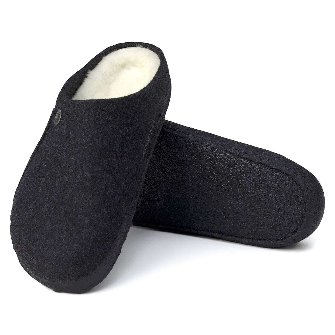 Birkenstock Zermatt Wool Felt Clogs Dark Grey | ajxxookuUc7