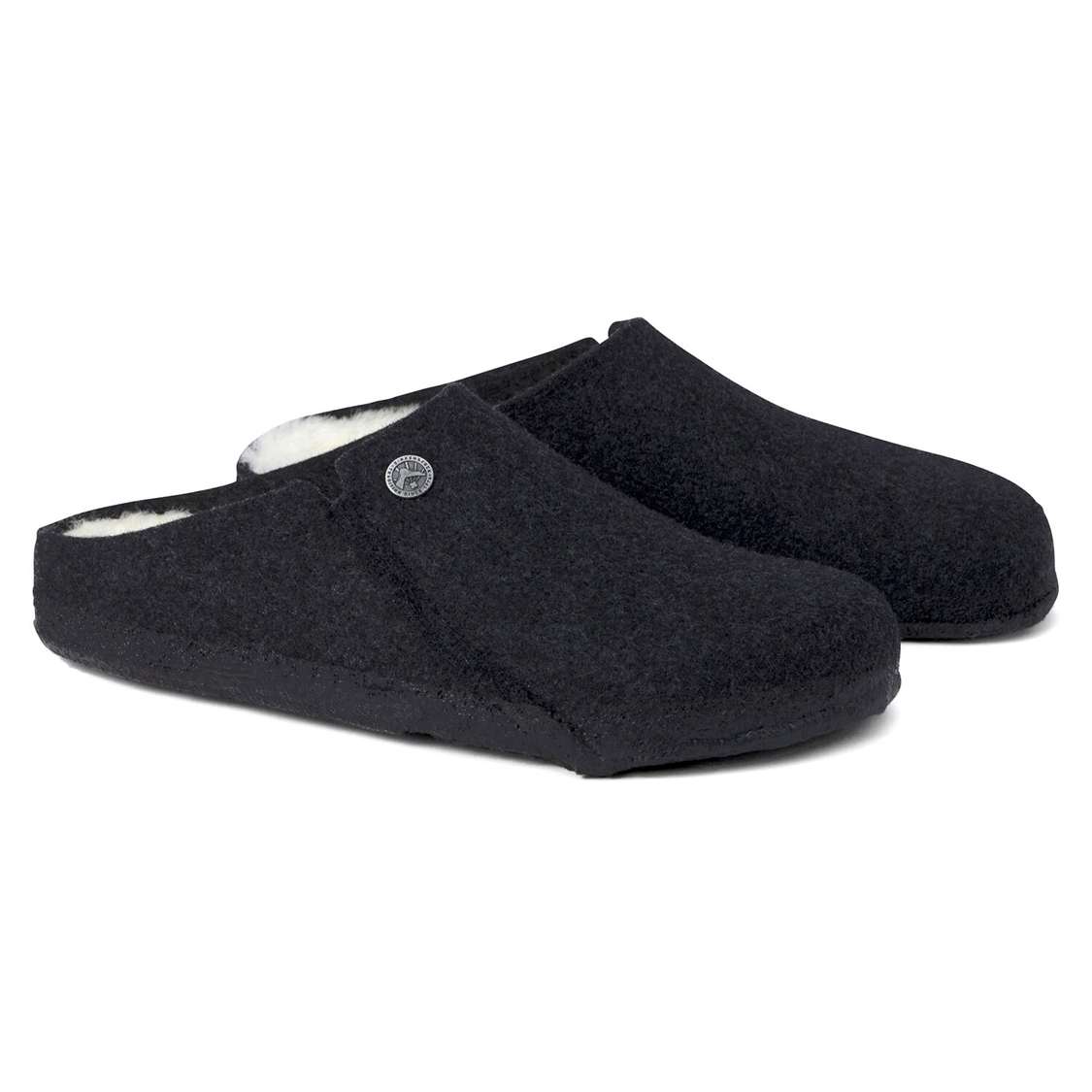 Birkenstock Zermatt Wool Felt Clogs Dark Grey | ajxxookuUc7