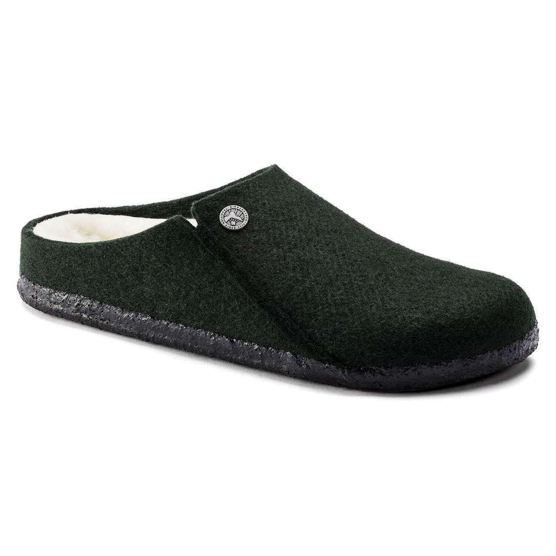 Birkenstock Zermatt Wool Felt Clogs Green | Ys6mBYslS89