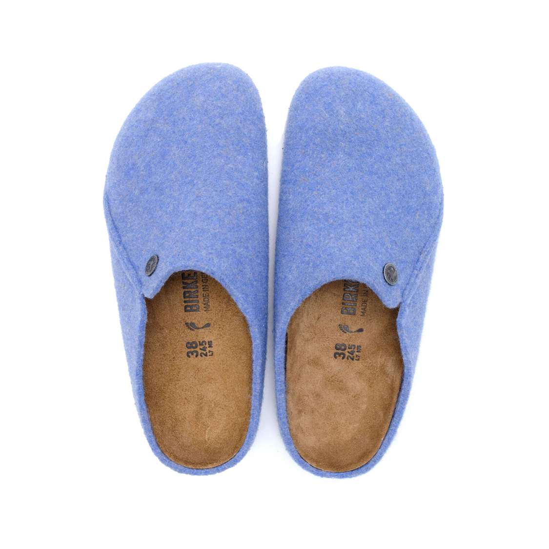 Birkenstock Zermatt Wool Felt Clogs Light Blue | H2VCQIgRnjT