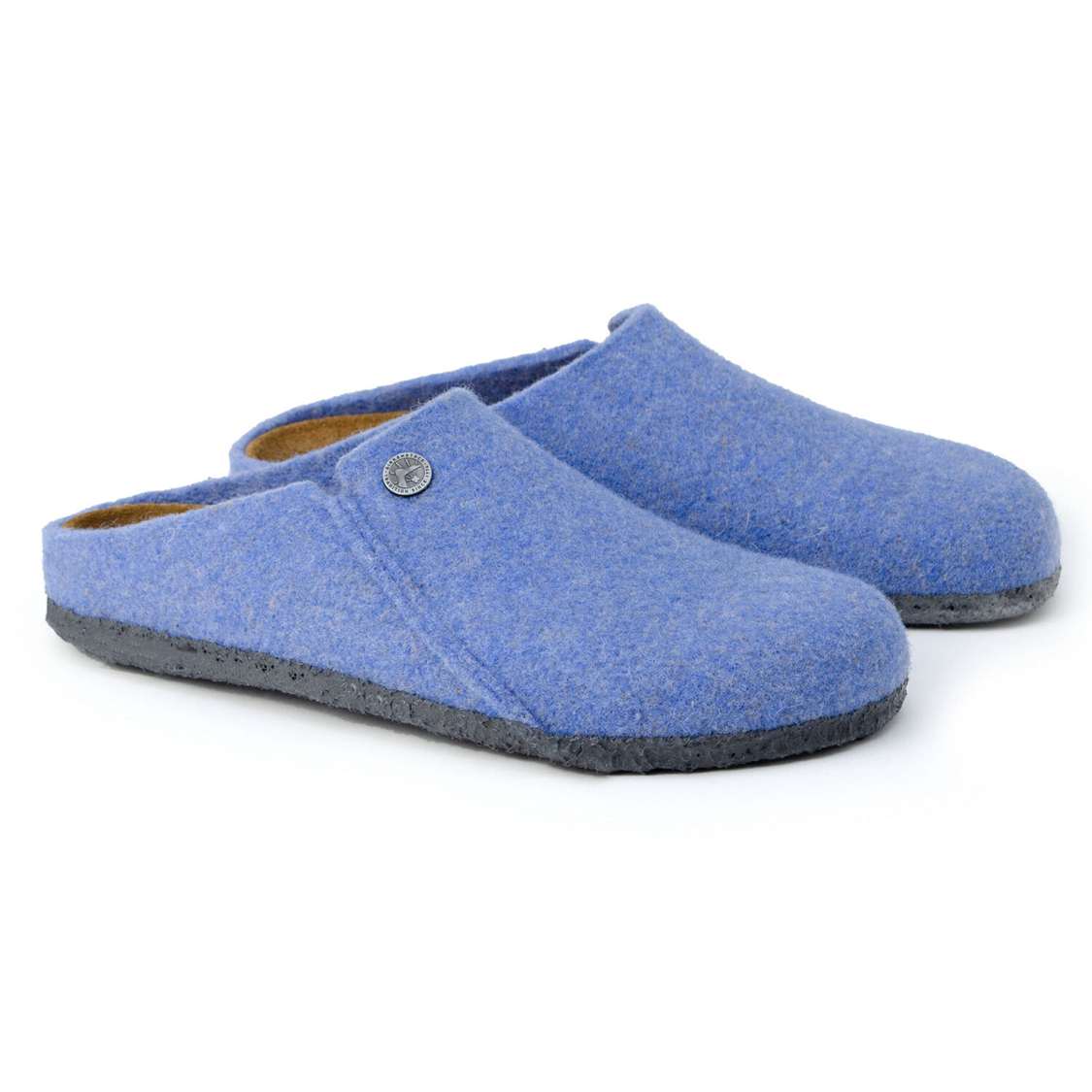 Birkenstock Zermatt Wool Felt Clogs Light Blue | H2VCQIgRnjT