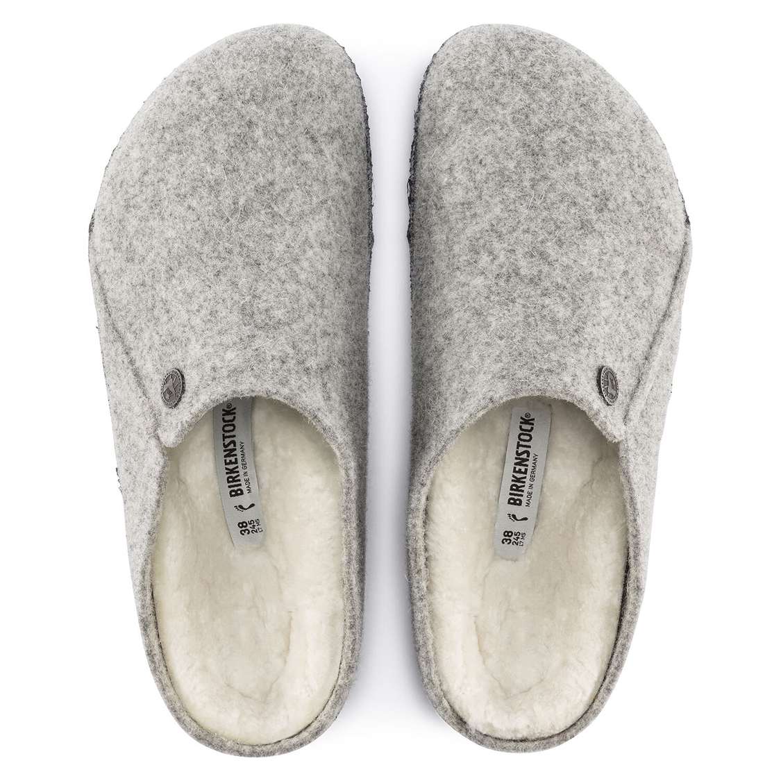 Birkenstock Zermatt Wool Felt Clogs Light Grey | RO8nYtCH9rG