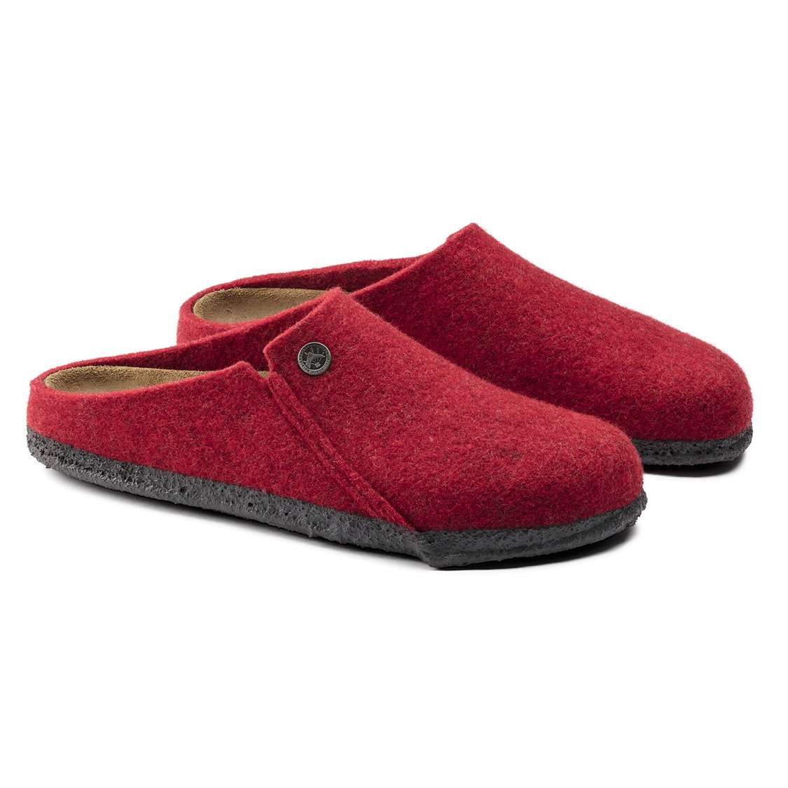 Birkenstock Zermatt Wool Felt Clogs Red | wrXDI2s61XW