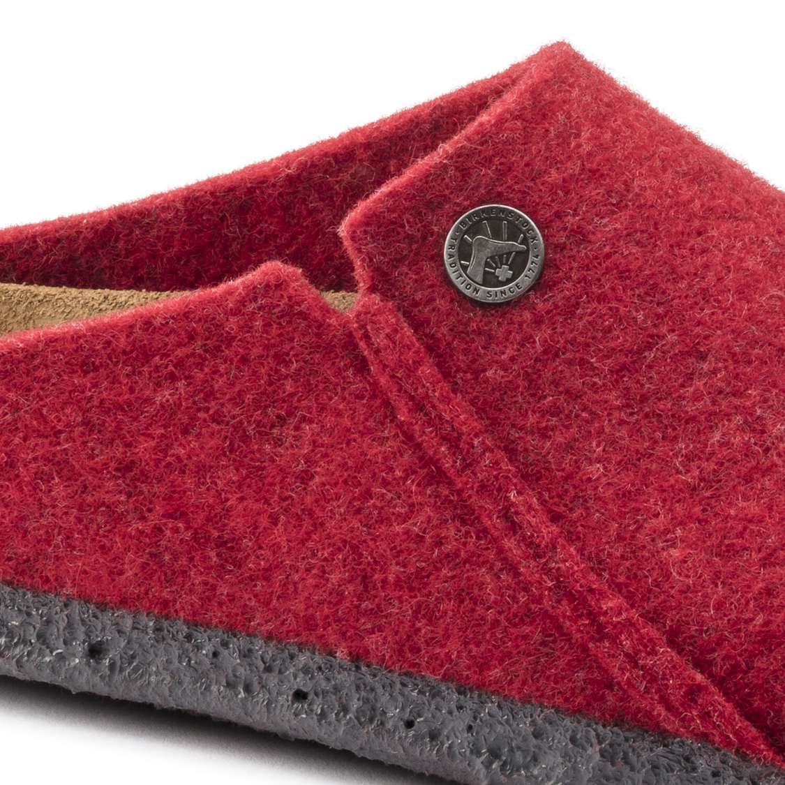 Birkenstock Zermatt Wool Felt Clogs Red | wrXDI2s61XW