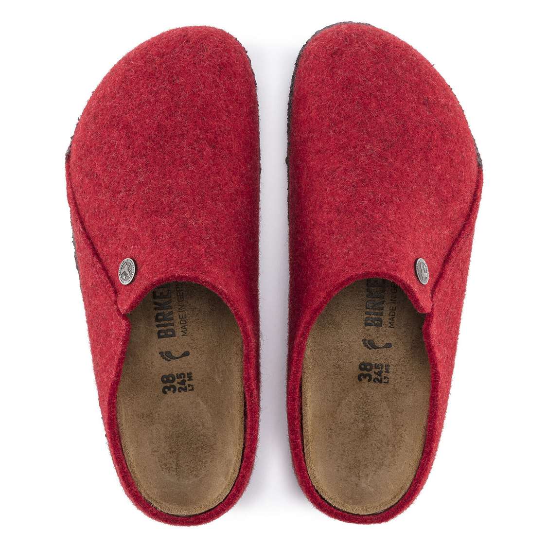 Birkenstock Zermatt Wool Felt Clogs Red | yAb4nDNLPh2